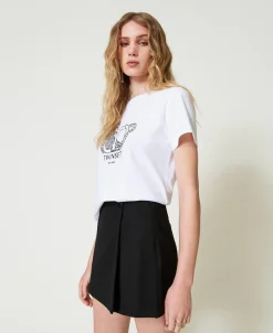 T-shirt Avec Broderie Siglée Et Jaguar