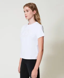 T-shirt Avec Broderie Siglée Oval T