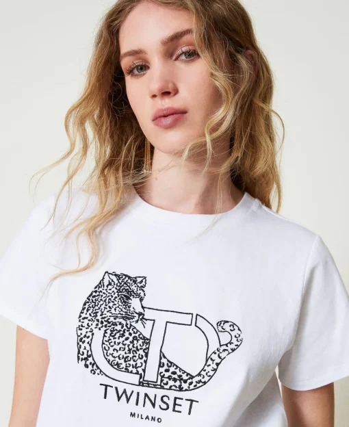 T-shirt Avec Broderie Siglée Et Jaguar