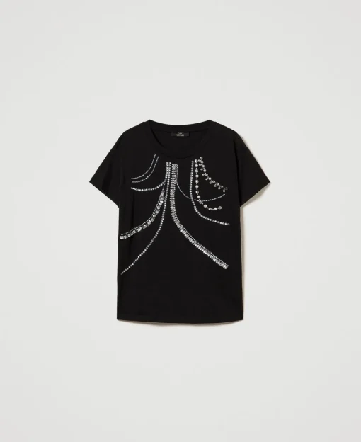 T-shirt Avec Broderies Et Perles