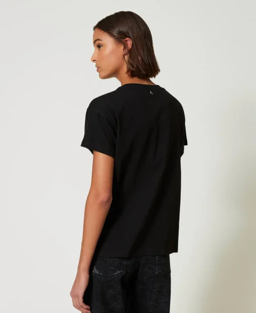 T-shirt Avec Broderies Et Perles