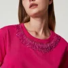 T-shirt Avec Franges Brodées
