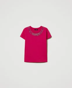 T-shirt Avec Franges Brodées