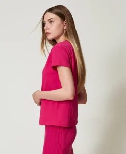T-shirt Avec Franges Brodées