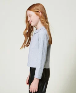 T-shirt Avec Imprimé Collier Et Strass