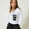 T-shirt Avec Imprimé Et Strass