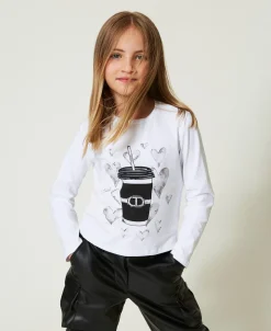 T-shirt Avec Imprimé Et Strass
