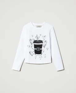 T-shirt Avec Imprimé Et Strass