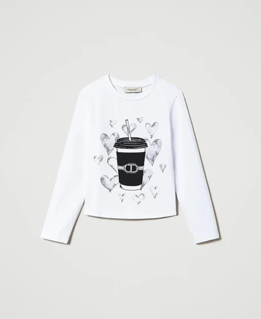 T-shirt Avec Imprimé Et Strass