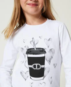 T-shirt Avec Imprimé Et Strass