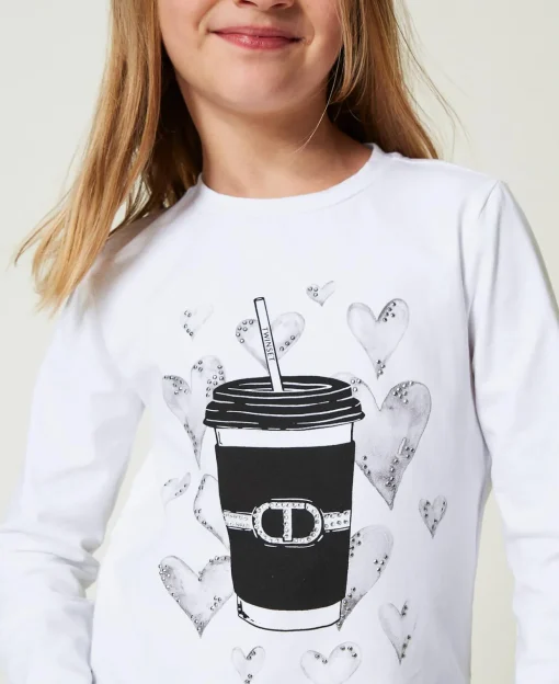 T-shirt Avec Imprimé Et Strass