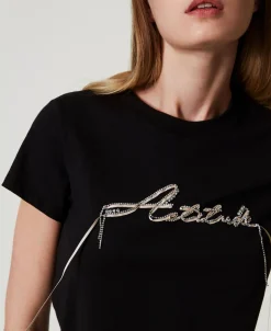 T-shirt Avec Logo Et Strass