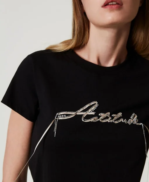 T-shirt Avec Logo Et Strass