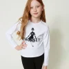 T-shirt Avec Logo Imprimé Pailleté