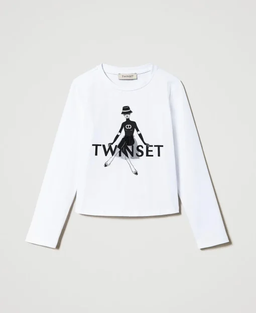 T-shirt Avec Logo Imprimé Pailleté
