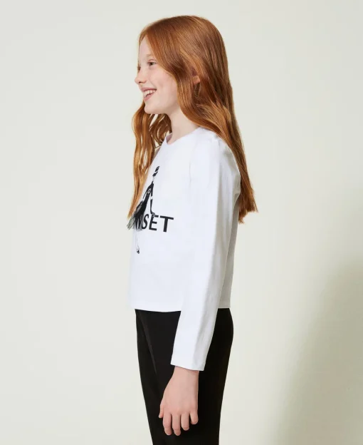 T-shirt Avec Logo Imprimé Pailleté