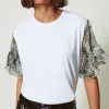 T-shirt Avec Manches Ornées D’un Imprimé Serpent
