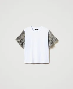 T-shirt Avec Manches Ornées D’un Imprimé Serpent