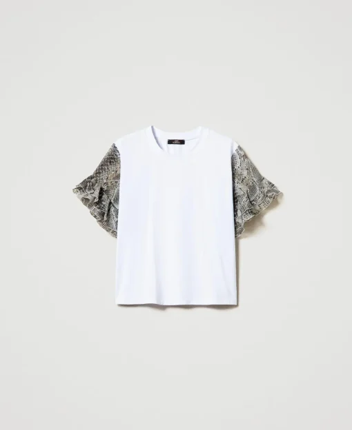 T-shirt Avec Manches Ornées D’un Imprimé Serpent