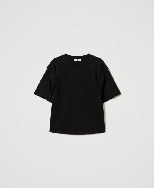 T-shirt Avec Strass Dégradés