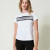 T-shirt Avec Volant En Tulle Et Broderie Siglée
