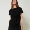 T-shirt Avec Volants En Crépon