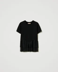 T-shirt Avec Volants En Tulle
