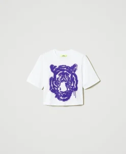 T-shirt Boxy MYFO Avec Imprimé Et Sequins