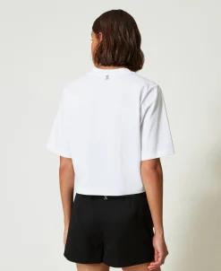 T-shirt Boxy MYFO Avec Imprimé Et Sequins