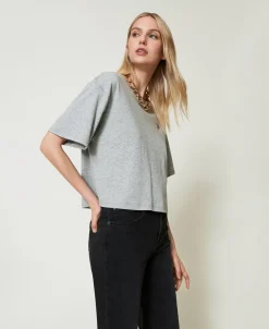 T-shirt Chiné Avec Oval T