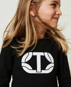 T-shirt Cropped Avec Logo Caoutchouté