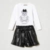 T-shirt Imprimé Et Short Volanté