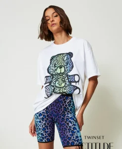 T-shirt Oversize MYFO Avec Imprimé Et Broderie
