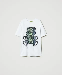T-shirt Oversize MYFO Avec Imprimé Et Broderie