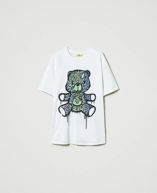 T-shirt Oversize MYFO Avec Imprimé Et Broderie