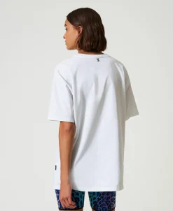 T-shirt Oversize MYFO Avec Imprimé Et Broderie
