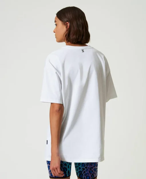 T-shirt Oversize MYFO Avec Imprimé Et Broderie