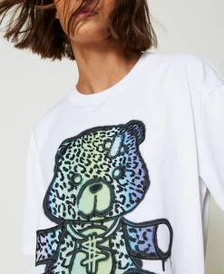 T-shirt Oversize MYFO Avec Imprimé Et Broderie