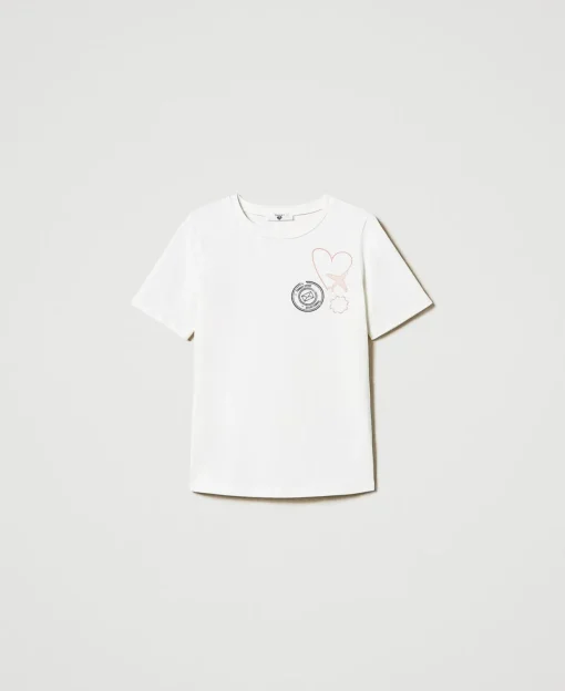 T-shirt Regular Avec Imprimé Pailleté