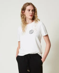 T-shirt Regular Avec Imprimé Pailleté