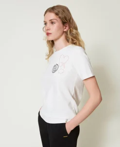 T-shirt Regular Avec Imprimé Pailleté