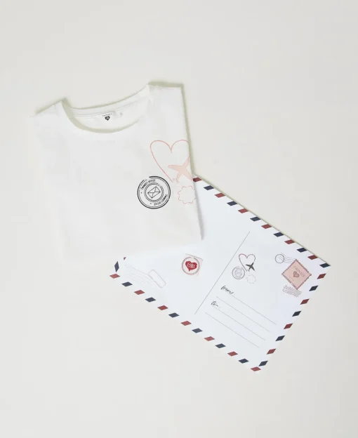 T-shirt Regular Avec Imprimé Pailleté