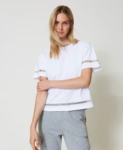 T-shirt Regular Avec Logo Brodé