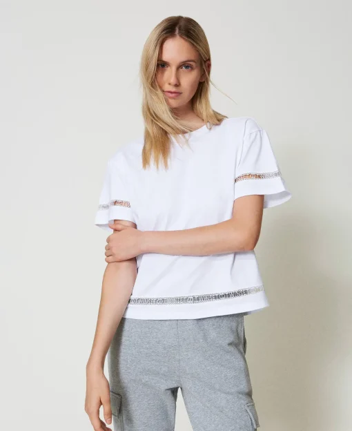 T-shirt Regular Avec Logo Brodé