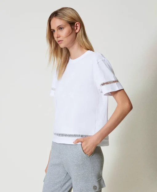 T-shirt Regular Avec Logo Brodé