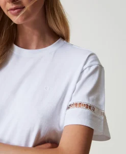 T-shirt Regular Avec Logo Brodé