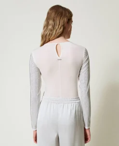T-shirt Stretch Avec Strass All-over